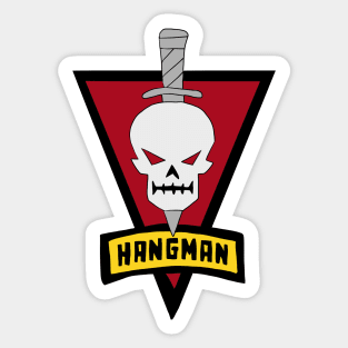 hangman logo black Sticker